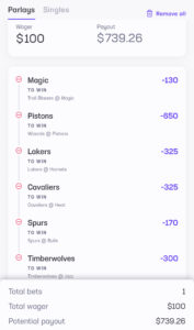 Crash Out Parlay 11/10